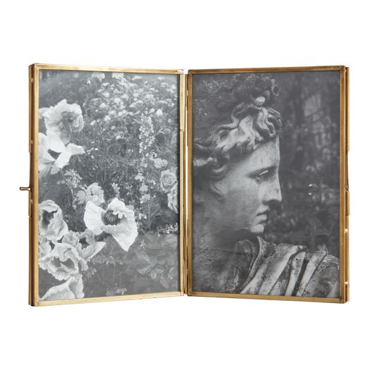 Antique Brass Hinged Double Picture Frame by World Market | World Market