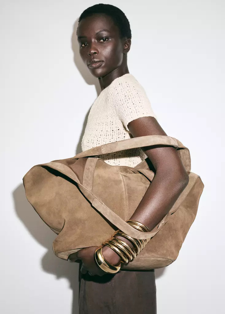 Suede shoulder bag brown - Woman - One size - MANGO | Mango (US/MX/AU)