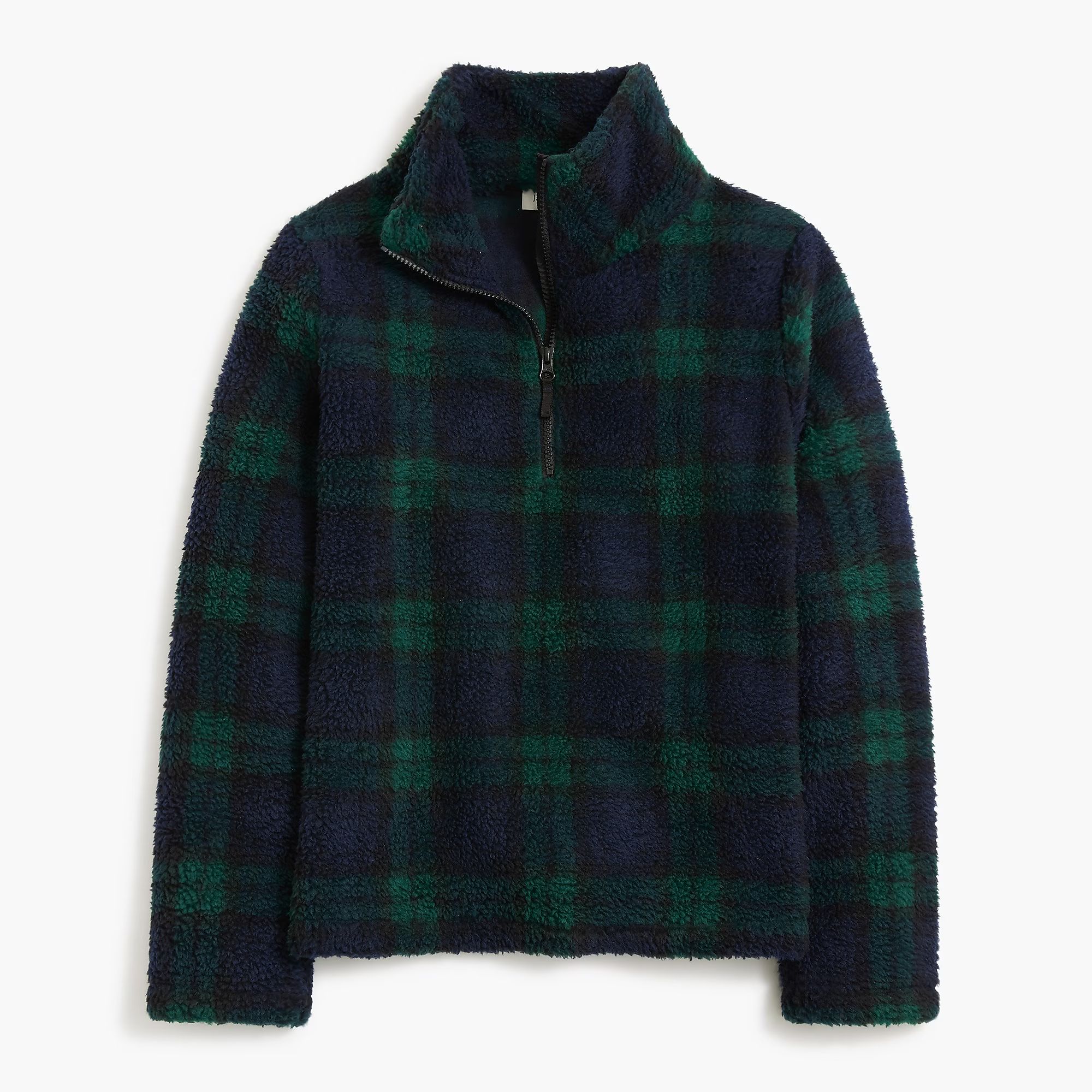 Black Watch plaid sherpa half-zip pulloverItem BU471View full detailsComparable value:$110.00Your... | J.Crew Factory