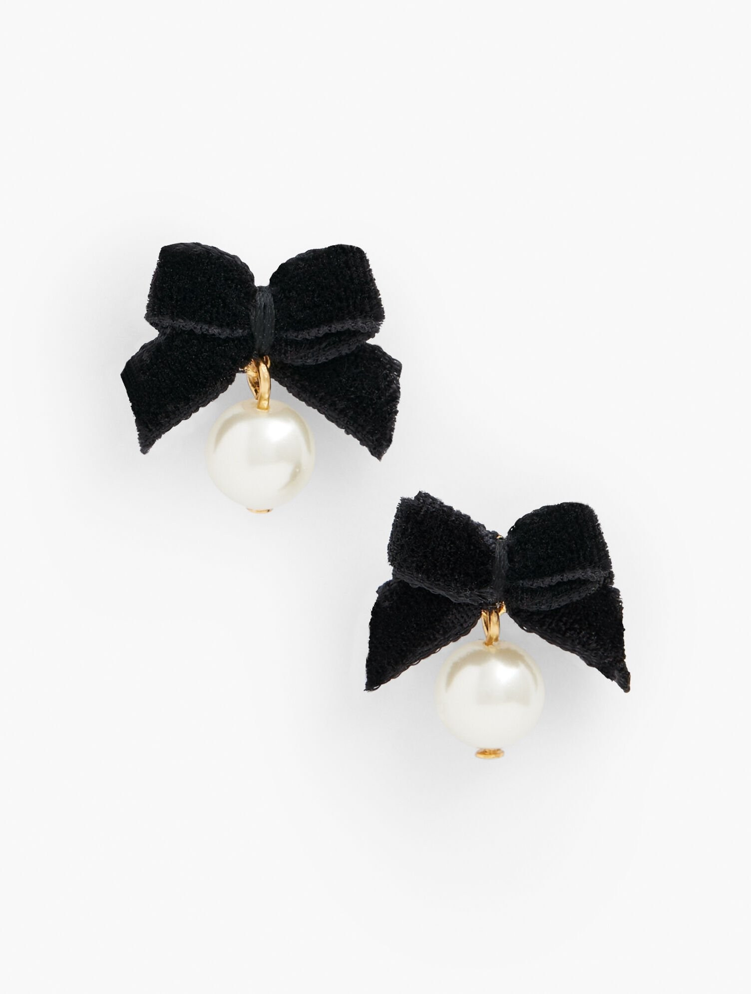 Velvet Charm Bow Drop Earrings | Talbots