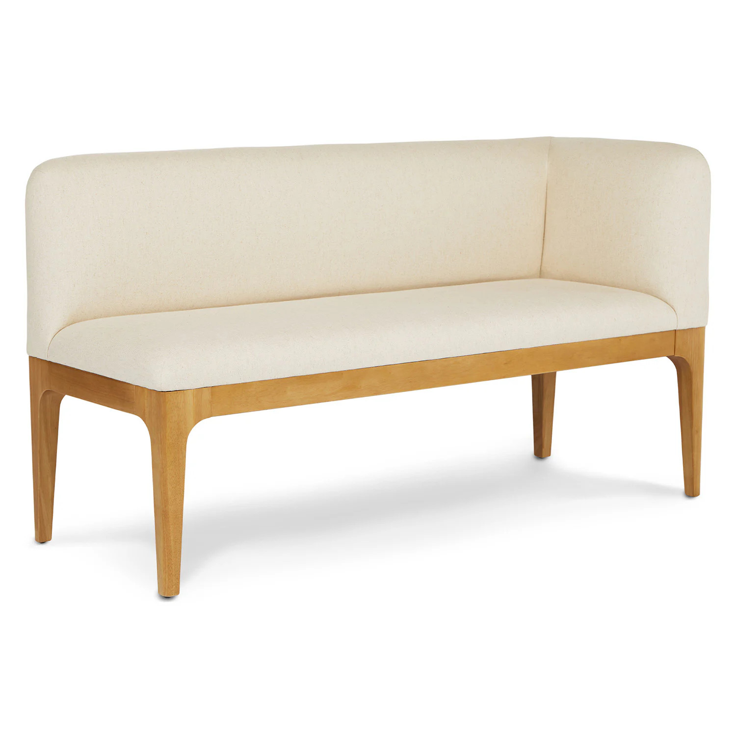 Rosin 56.75" Right Corner Banquette - Natural Oak and Sand Ivory | Article