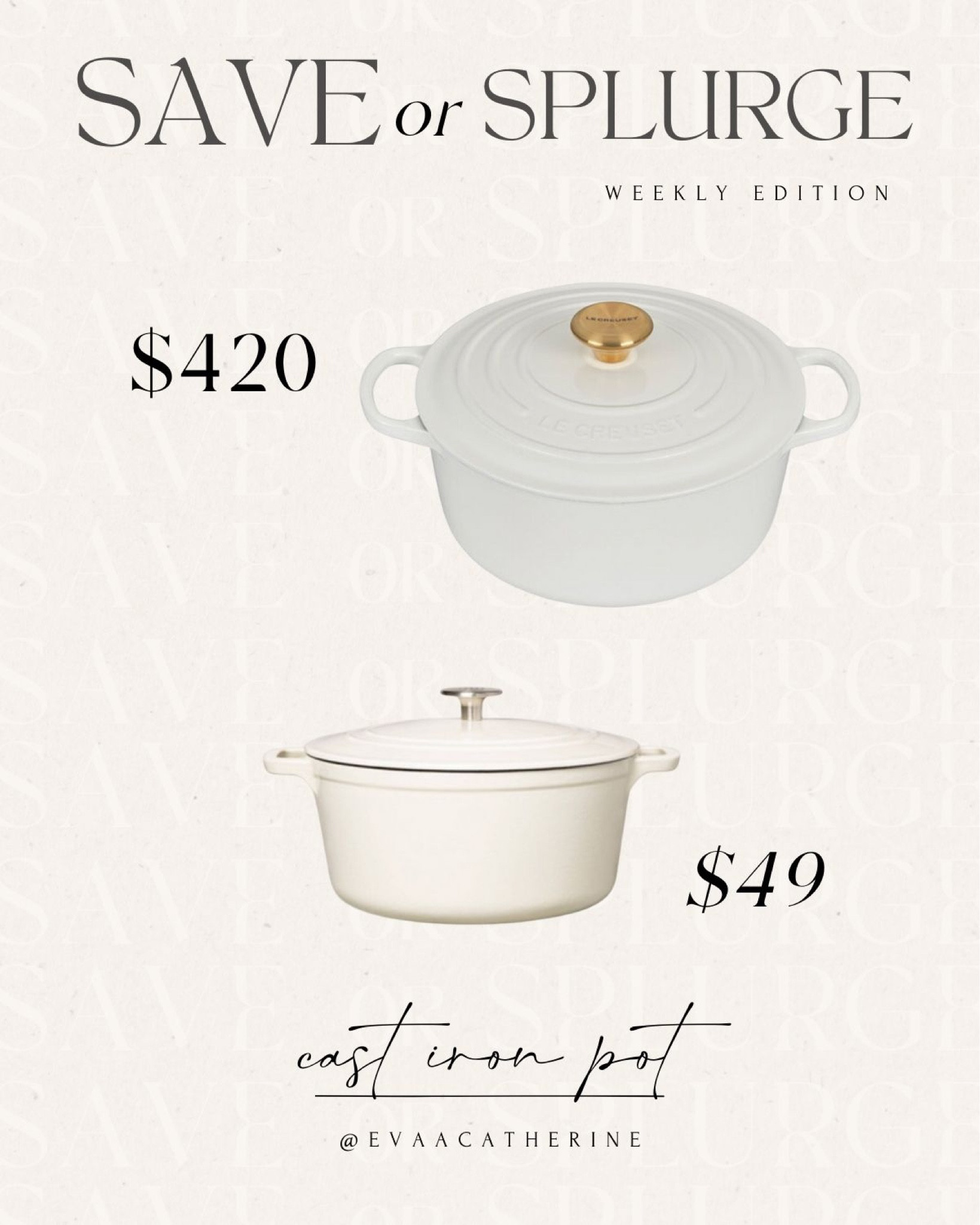 The cutest white & gold Dutch oven at a fraction of the price of a Le Creuset!

#LTKhome #LTKfindsunder100 #LTKparties