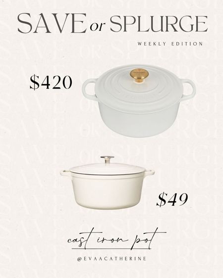 The cutest white & gold Dutch oven at a fraction of the price of a Le Creuset!

#LTKhome #LTKfindsunder100 #LTKparties