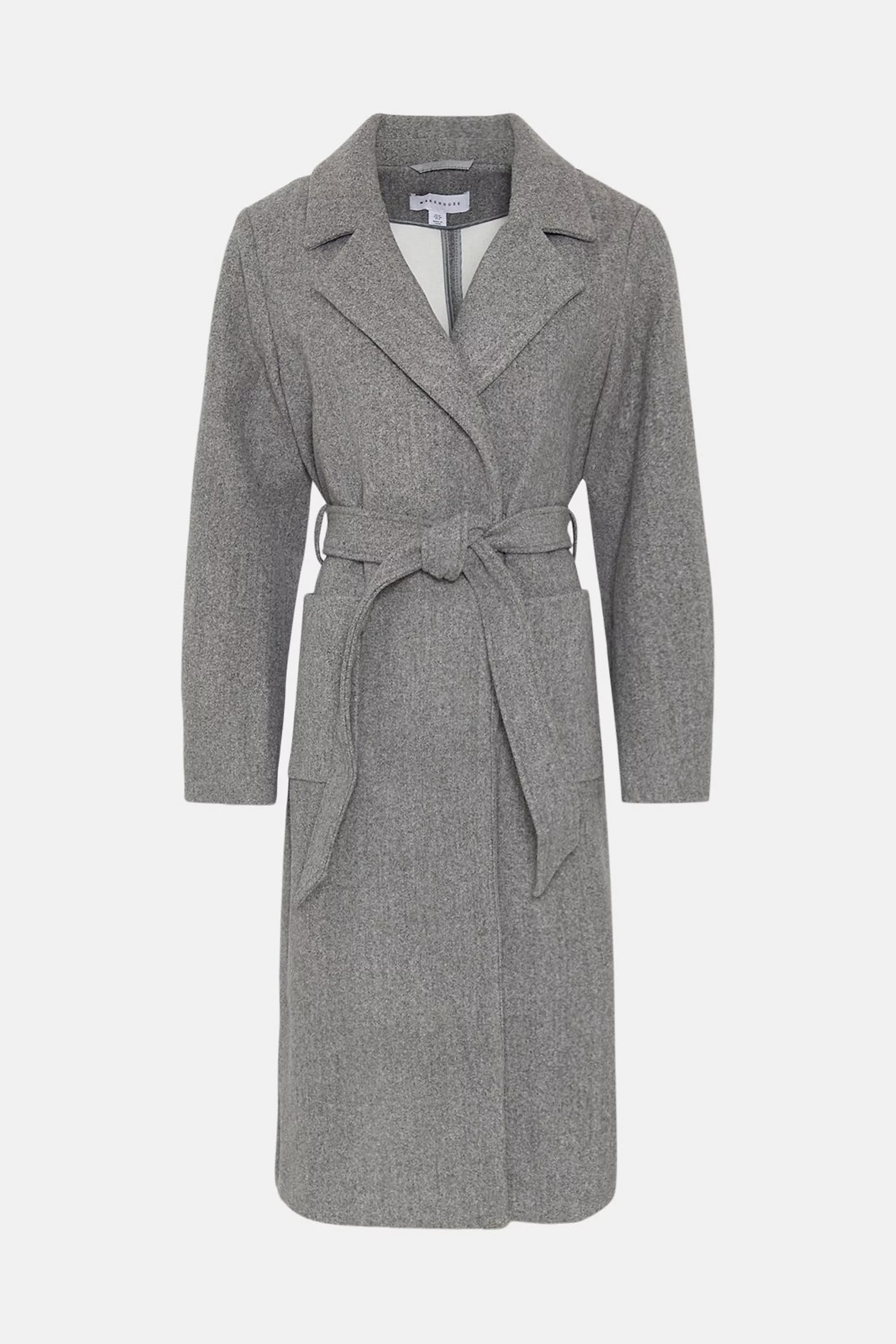 Wrap Front Belted Coat | Warehouse UK & IE
