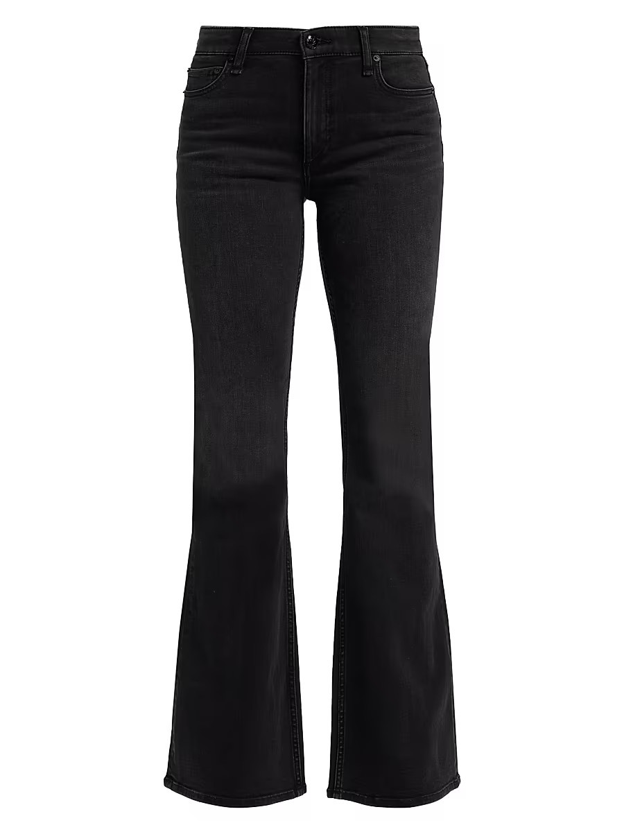 Women's Flexi Dahlia High-Rise Flared Jeans - Midnight - Size 25 | Saks Fifth Avenue