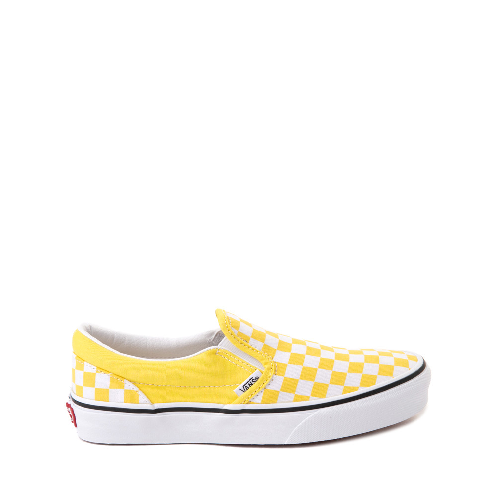 Vans Slip On Checkerboard Skate Shoe - Big Kid - Blazing Yellow | Journeys