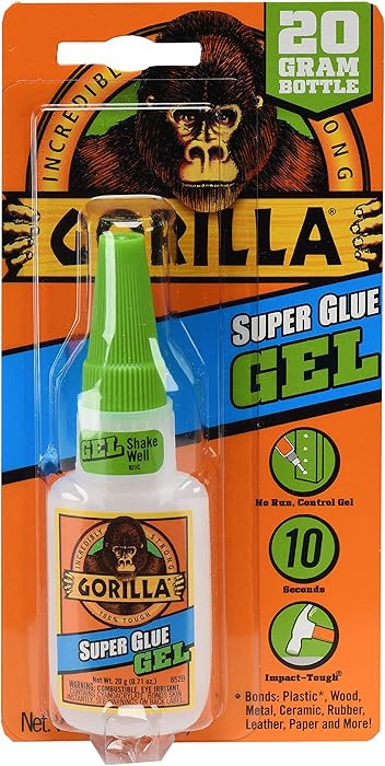 Gorilla Super Glue Gel, Clear Glue, 20 Gram (Pack of 1) - All Purpose and Fast Setting for Projec... | Amazon (US)