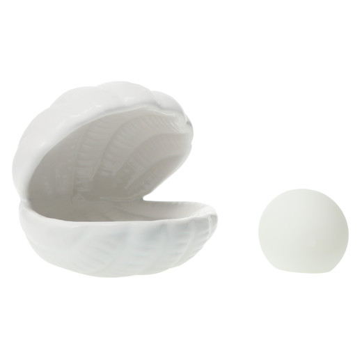 ceramic seashell with pearl accent lamp | Five Below