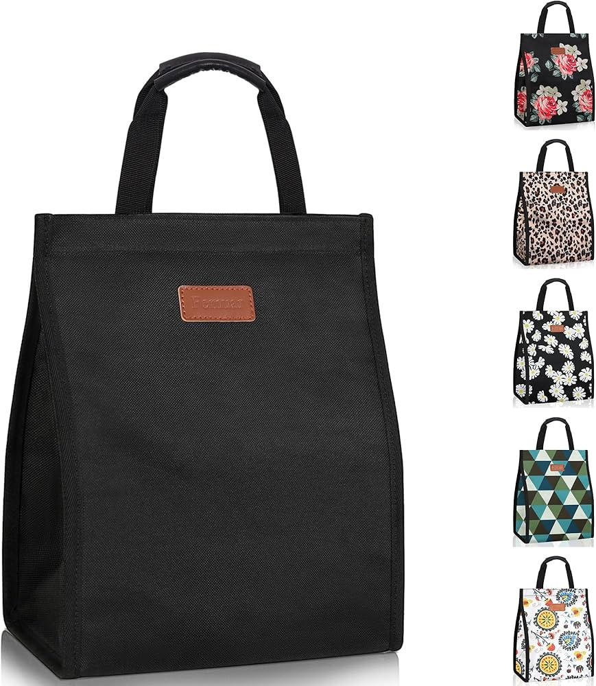 Lunch Bags for Women Insulated Reusable Lunch Tote with Internal Pocket, Adult Lunch Tote bag for... | Amazon (US)
