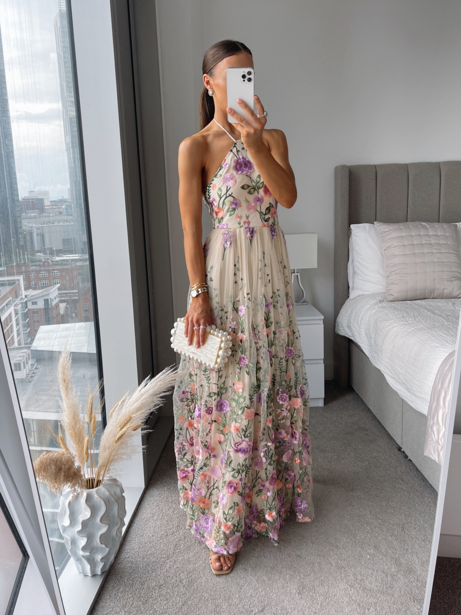 slim fit dress slacks Maya Light Blue Floral Self-Tie Halter Neck Maxi Dress – Maya Deluxe