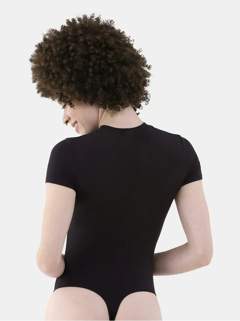 No Boundaries Women's Cotton Jersey T-shirt Bodysuit, Sizes XS-3XL | Walmart (US)