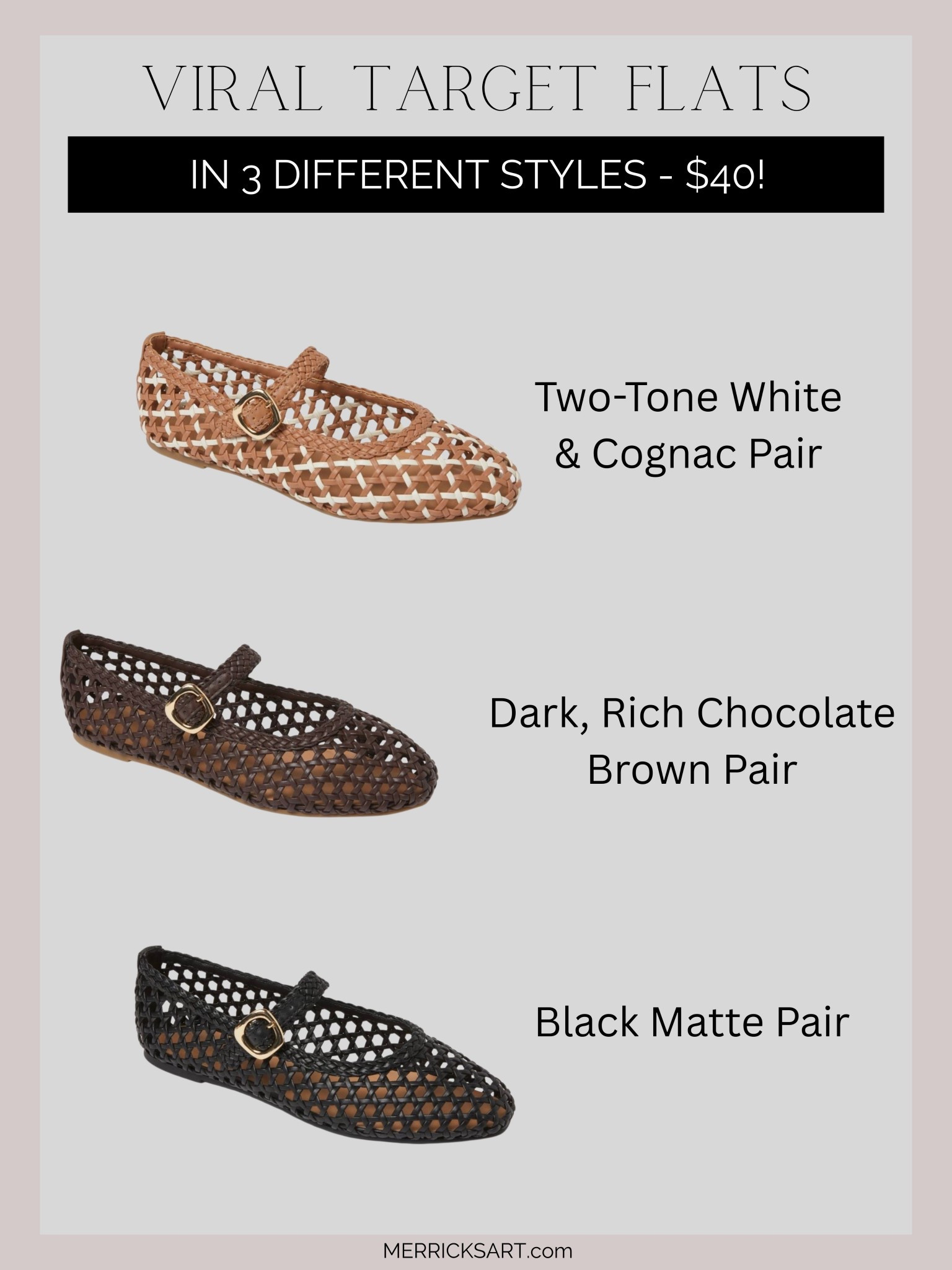 Last year these same flats, in a beautiful cognac color, went crazy viral! Well, I’m dying over the 3 colors they released this year. The two-tone pair is so fun, the chocolate brown is a gorgeous, rich shade, and everyone needs a good pair of black flats. 