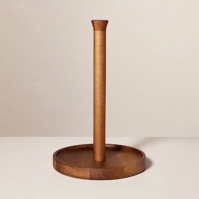 Wooden Paper Towel Holder Brown - Hearth & Hand™ with Magnolia: Acacia Wood, Countertop Design, Varnished Finish | Target