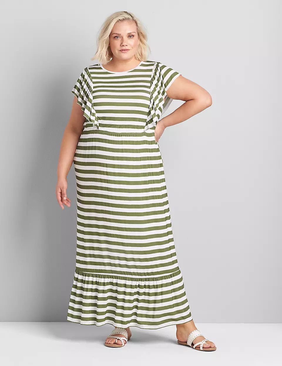 Ruffle-Sleeve Maxi Dress | Lane Bryant (US)