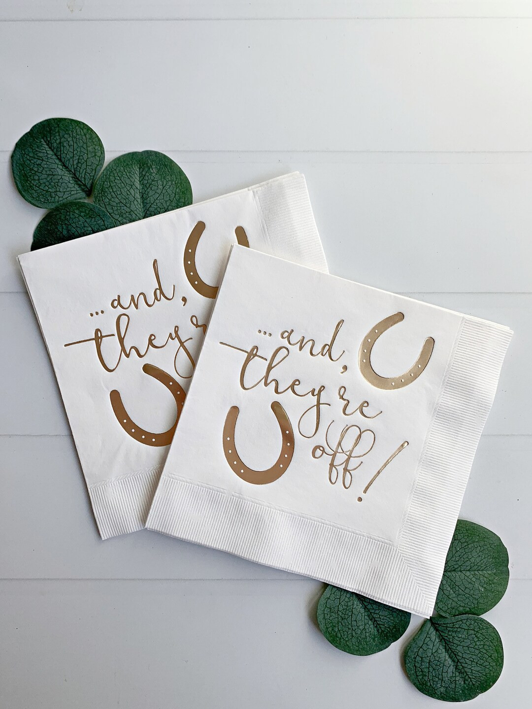 And They're off Derby Luncheon Napkins White - Etsy | Etsy (US)