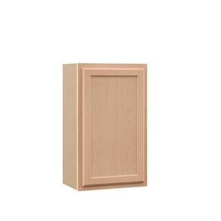 Recessed Panel 18 in. W x 12 in. D x 30 in. H Assembled Wall Kitchen Cabinet in Unfinished | The Home Depot