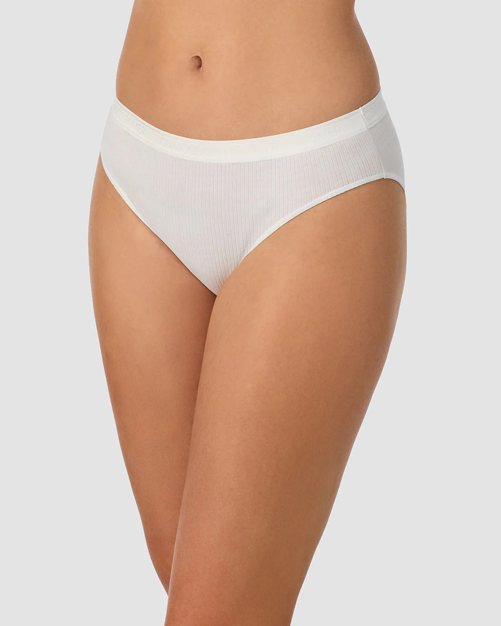 Cabana Cotton Rib Bikini - White | On Gossamer