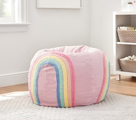 Anywhere Beanbag™, Candlewick Rainbow Blush | Pottery Barn Kids