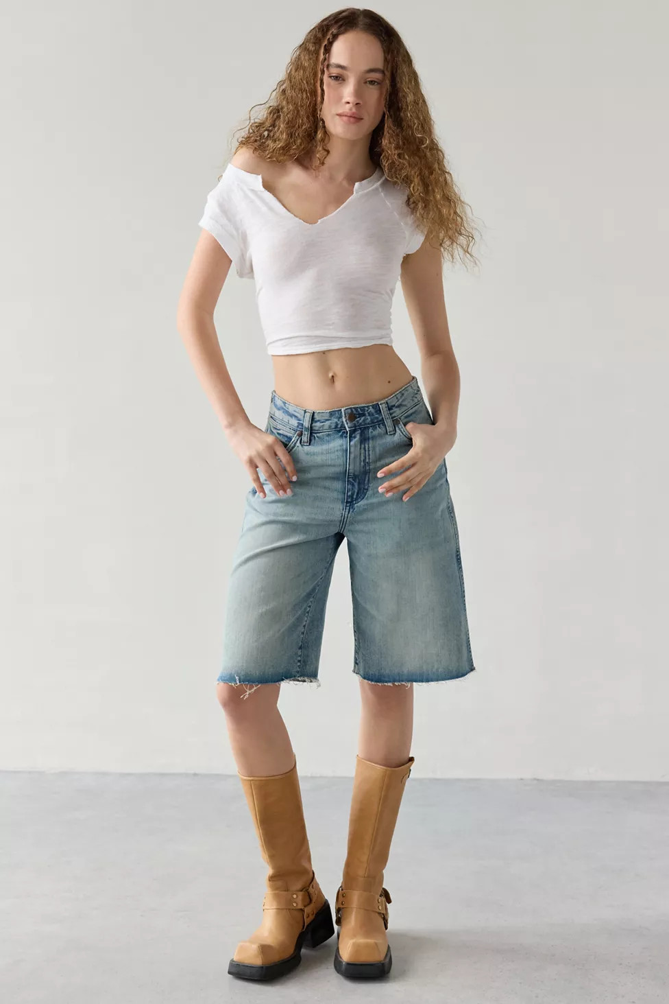 Wrangler High-Rise Relaxed Denim Jort | Urban Outfitters (US and RoW)