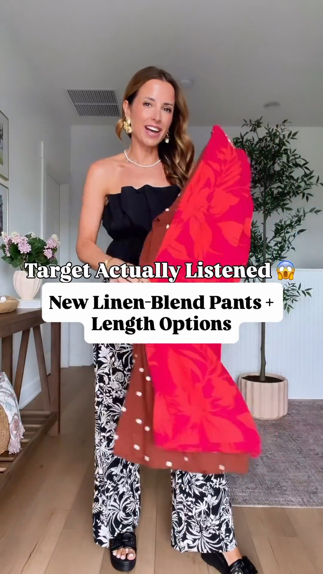 New at Target! Summer outfit. Resort wear. Resort outfit. Elevated casual outfit. Mom outfit. Business casual outfit. Vacation outfit. I love these linen-blend wide leg pants + length options! Wearing XS short - runs big so size down! I added a stretchy belt to the top of the waist band to cinch it in. XS in denim top. XS in ruffled top and XXS in sweater tank. Jelly ballet flats run a smidge big and are whole sizes only. I’m a 6.5 and did a 6. I went up half a size in black wedges. Target shoes are TTS.

#LTKootd #LTKPetite #LTKTravel