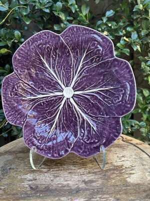 One Bordallo Pinheiro Cabbage Purple 10.5" Dinner Plate Made in Portugal | eBay US