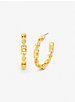 Astor Medium Precious Metal-Plated Brass Link Hoop Earrings | Michael Kors US