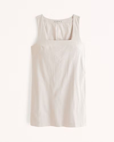 Linen-Blend Wide Strap Mini Dress | Abercrombie & Fitch (US)