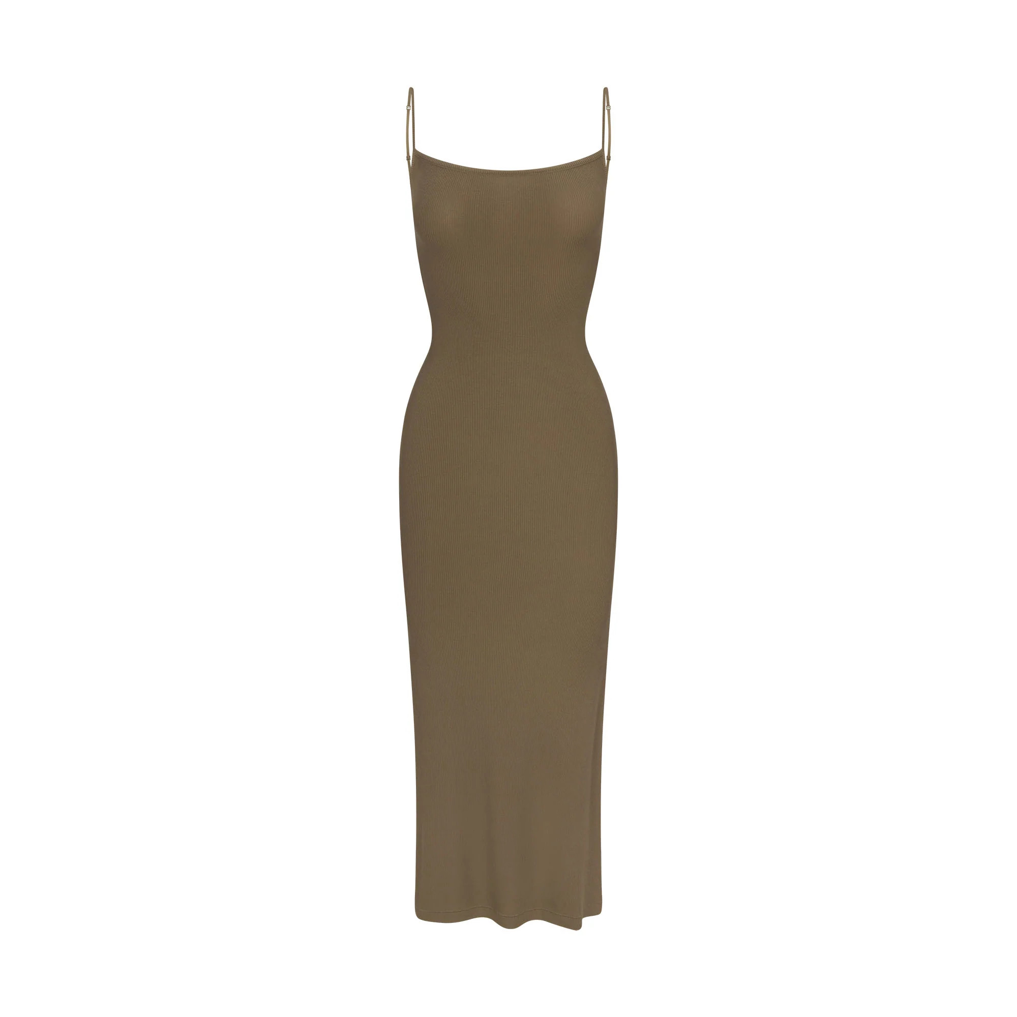 SOFT LOUNGE MIDI SLIP DRESS | OAK | SKIMS (US)