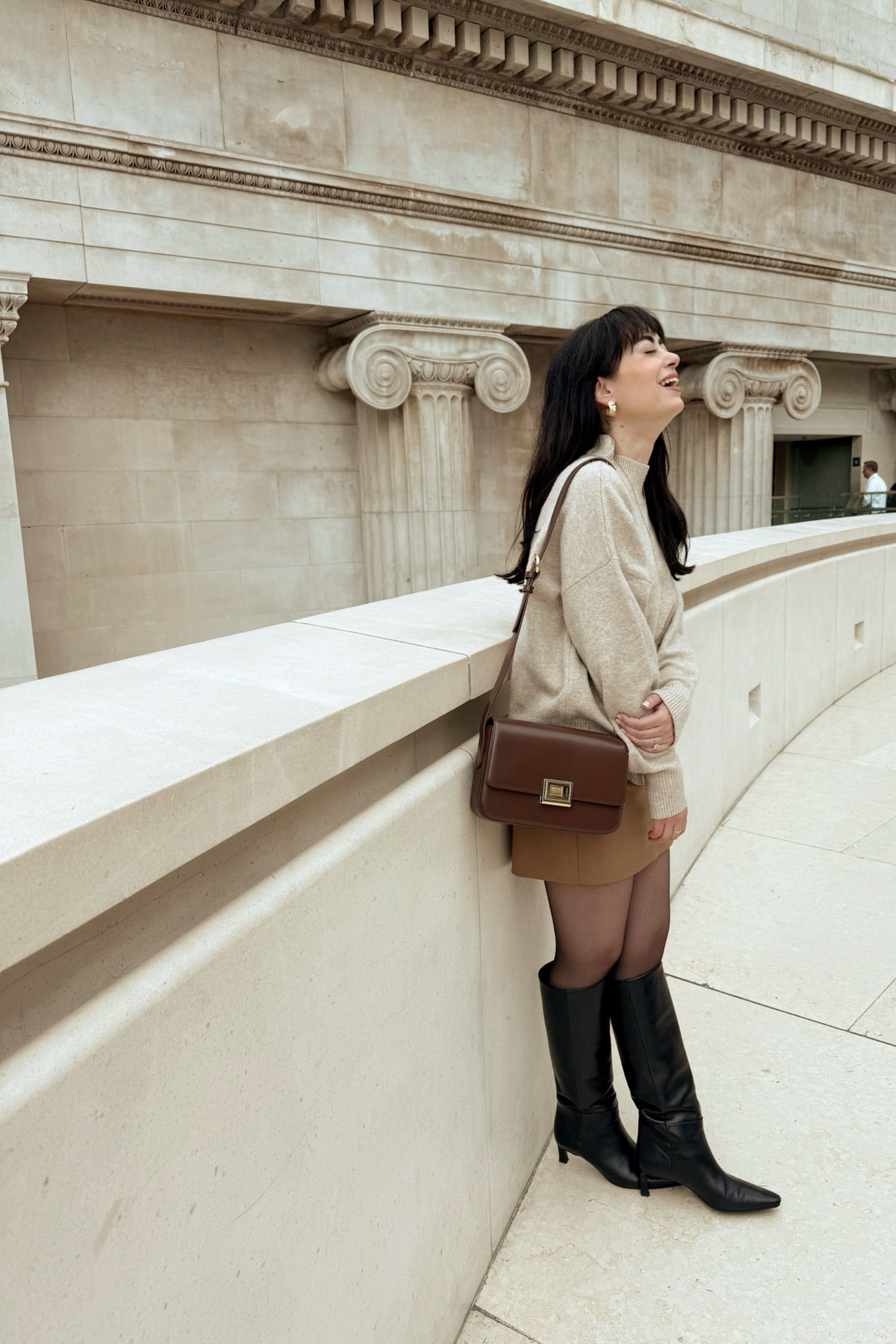 Sweater: H&M
Skirt: Babaton
Boots: Massimo Dutti
Bag: A Cloud
Earrings: Pamela Card Jewelry

#LTKtravel #LTKautumn