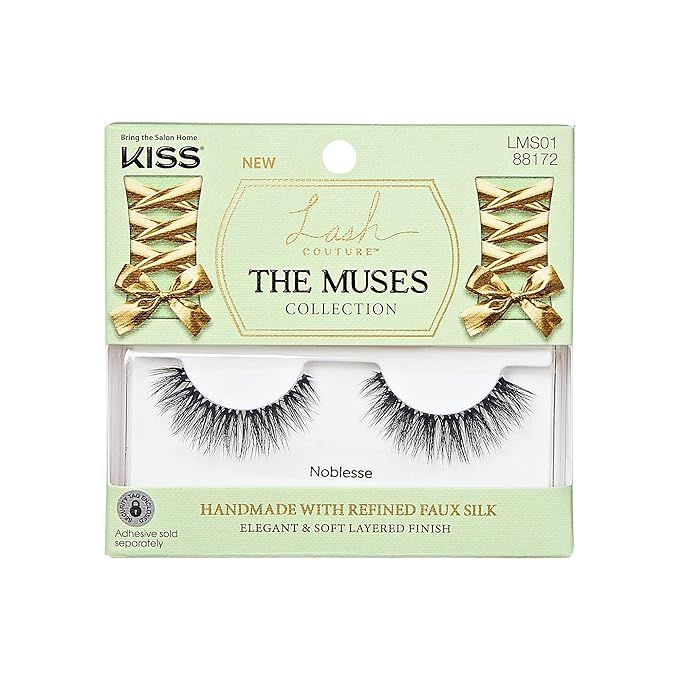 KISS Lash Couture The Muses Collection False Eyelashes - Noblesse, Black, Wispy, Tapered, Refined... | Amazon (US)
