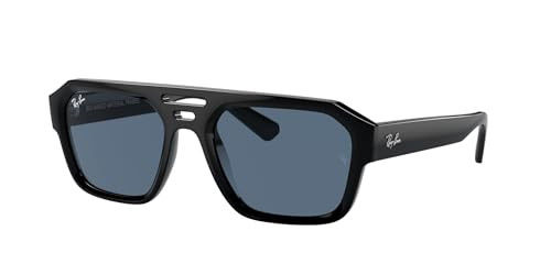 Ray-Ban RB4397 Corrigan Sunglasses, Black/Dark Blue, 54 mm | Amazon (US)