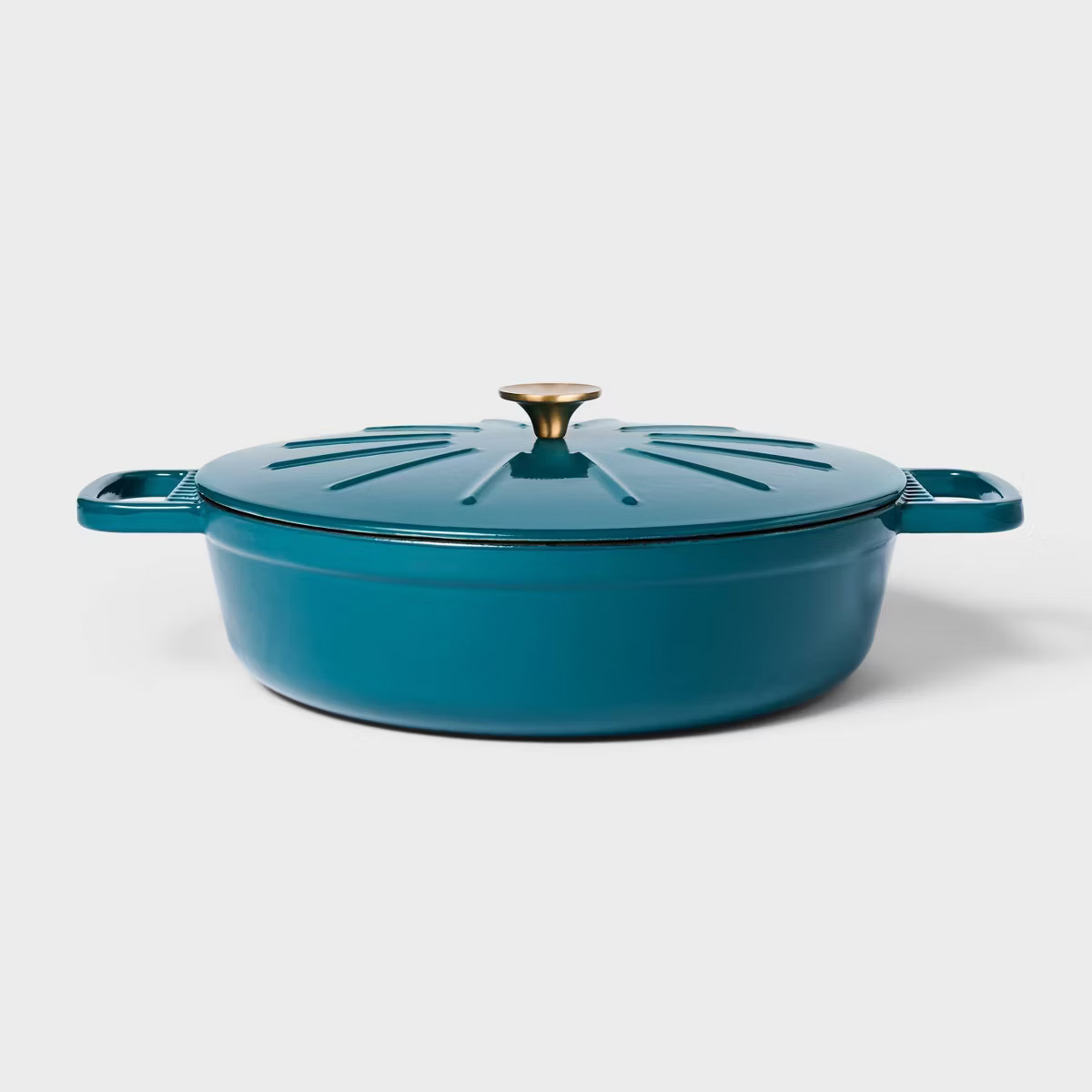 Enameled Cast Iron Braiser Teal - Tabitha Brown for Target | Target