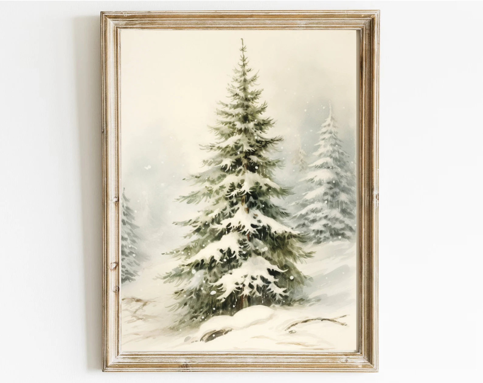 Árbol de Navidad vintage impresión vintage de pino arte de - Etsy México | Etsy ROW