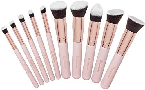 Kabuki Makeup Brush Set - Foundation Powder Blush Concealer Contour Brushes - Perfect For Liquid,... | Amazon (US)