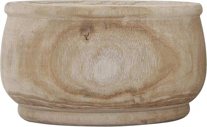Creative Co-op Small Natural Paulownia Wood Planter, Brown | Amazon (US)