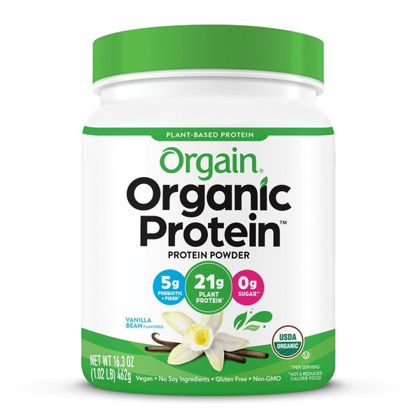 Orgain Organic Vegan 21g Protein Powder, Plant Based - Vanilla Bean - 1.02 oz | Instacart