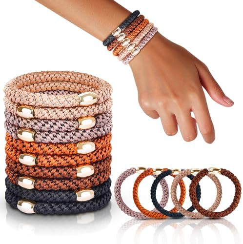Hair Ties No Damage - 10PCS Ponytail Holders - Elastic Hair Ties for Thick Hair - Braided Hair Ba... | Amazon (US)