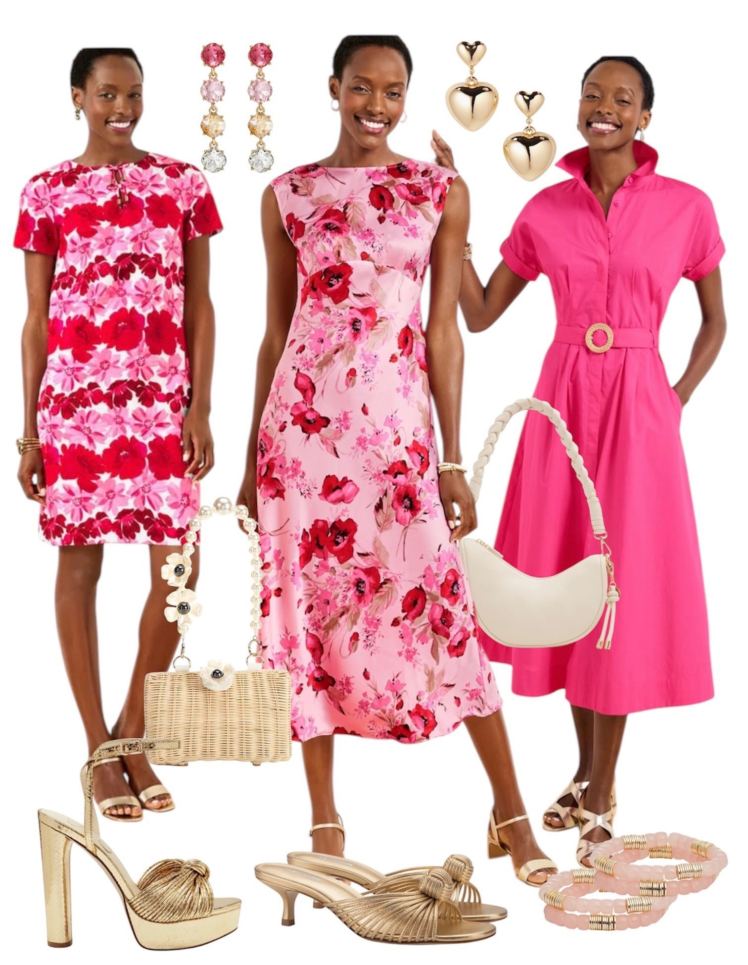 Pink mido dress
Floral print dress
Satin Midi dress
Poplin Shirt dress
A-line crepe midi dress
Gold heel sandals 
Fashion jewelry 
Wedding guest dress
Casual outfit 
Office outfit 
Business casual outfit 

#LTKSeasonal #LTKStyleTip #LTKSpringSale