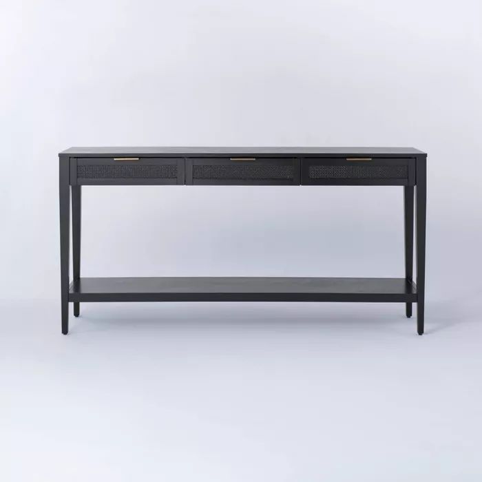 Woven Drawer Console Table Black - Threshold™ designed with Studio McGee | Target