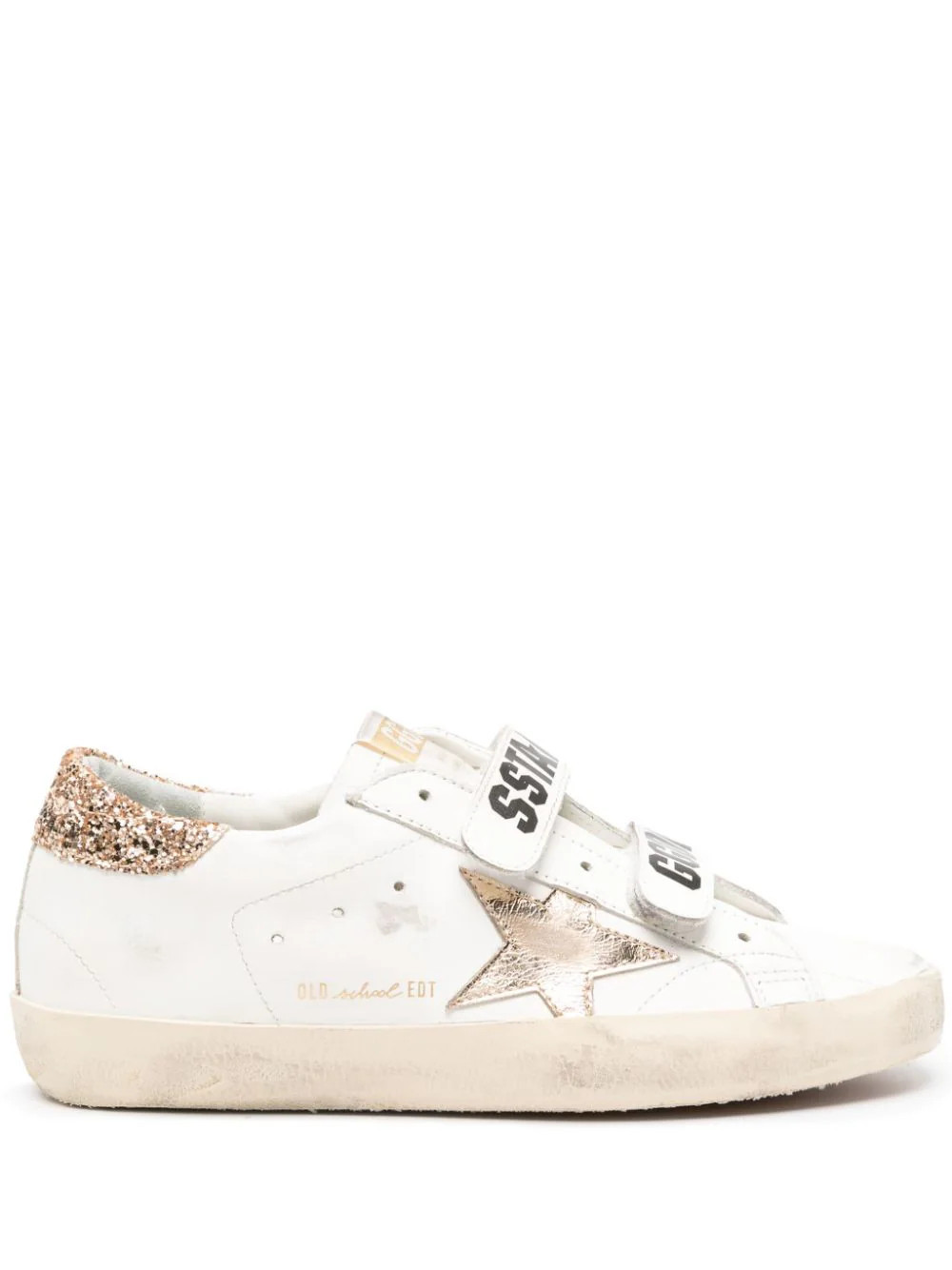 Golden Goose Old School leather sneakers - White | Farfetch Global