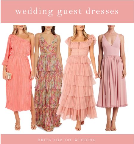 Coral wedding guest dresses, pretty dresses for daytime weddings, beach wedding, summer weddings. Follow Dress for the Wedding on LiketoKnow.it for more wedding guest dresses, bridesmaid dresses, wedding dresses, and mother of the bride dresses. 

#LTKSeasonal #LTKMidsize #LTKWedding