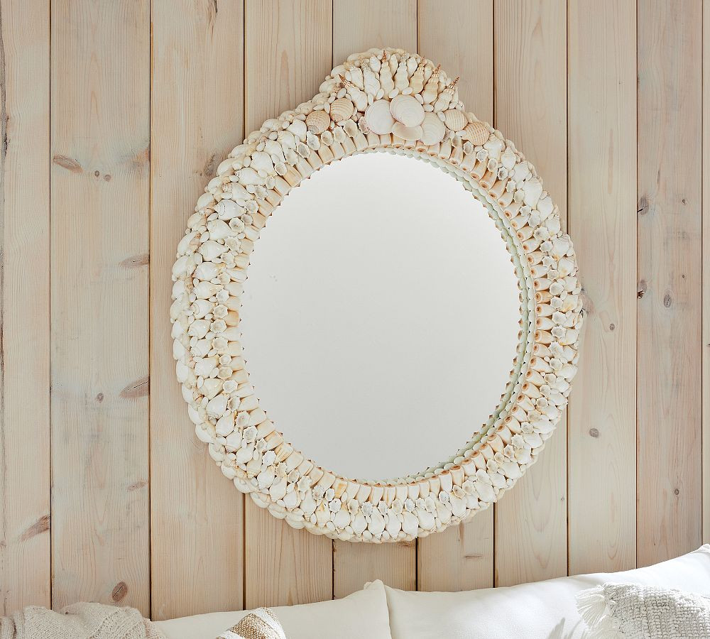 Shell Round Wall Mirror | Pottery Barn (US)