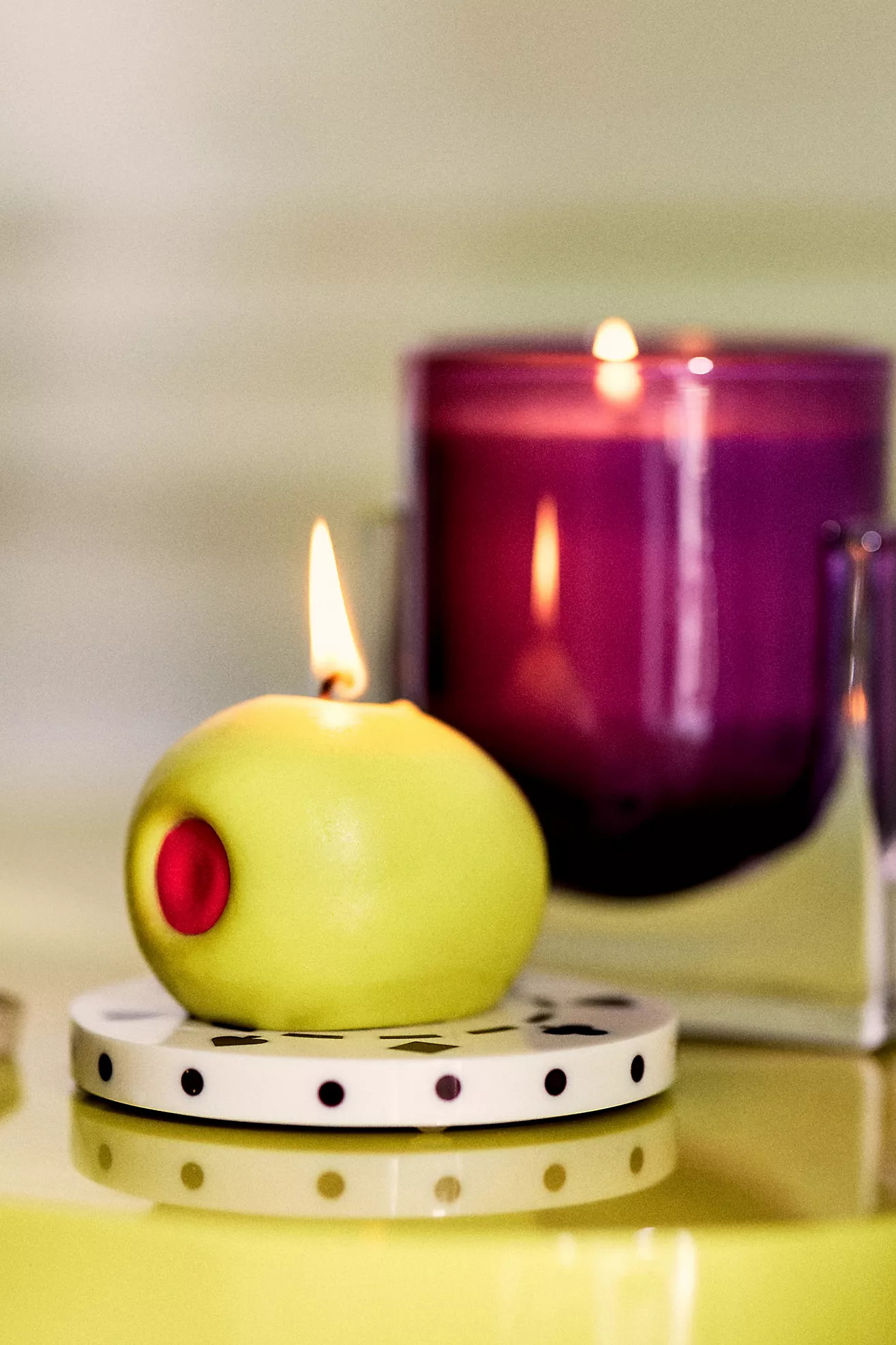 Nata Olive Shaped Decorative Candle | Anthropologie (US)