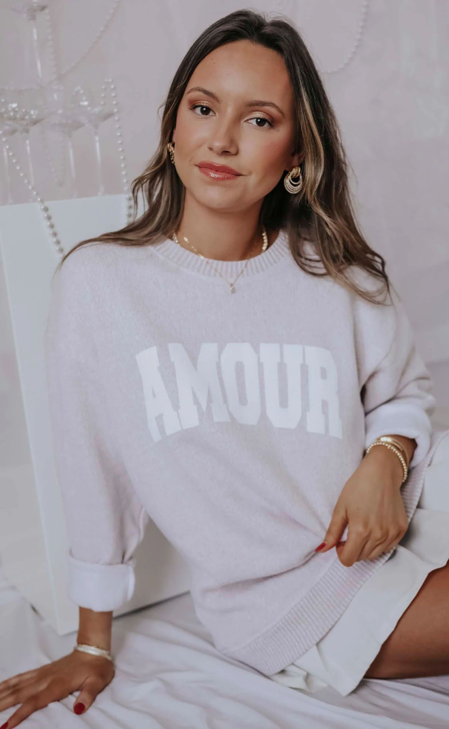 friday + saturday: amour warm up crew sweatshirt | RIFFRAFF