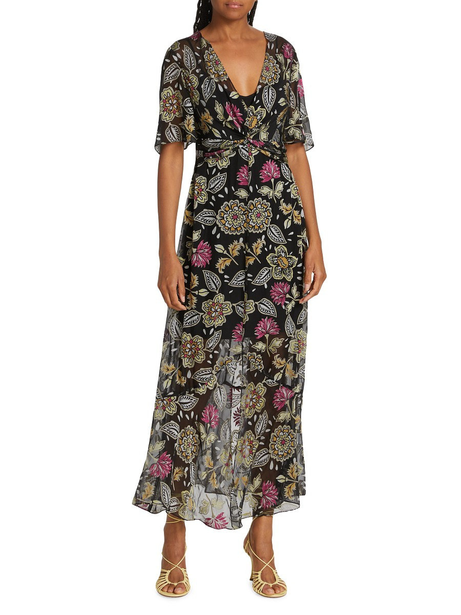 rag & bone Women's Tamar Floral Maxi Dress - Black Floral - Size 0 | Saks Fifth Avenue OFF 5TH