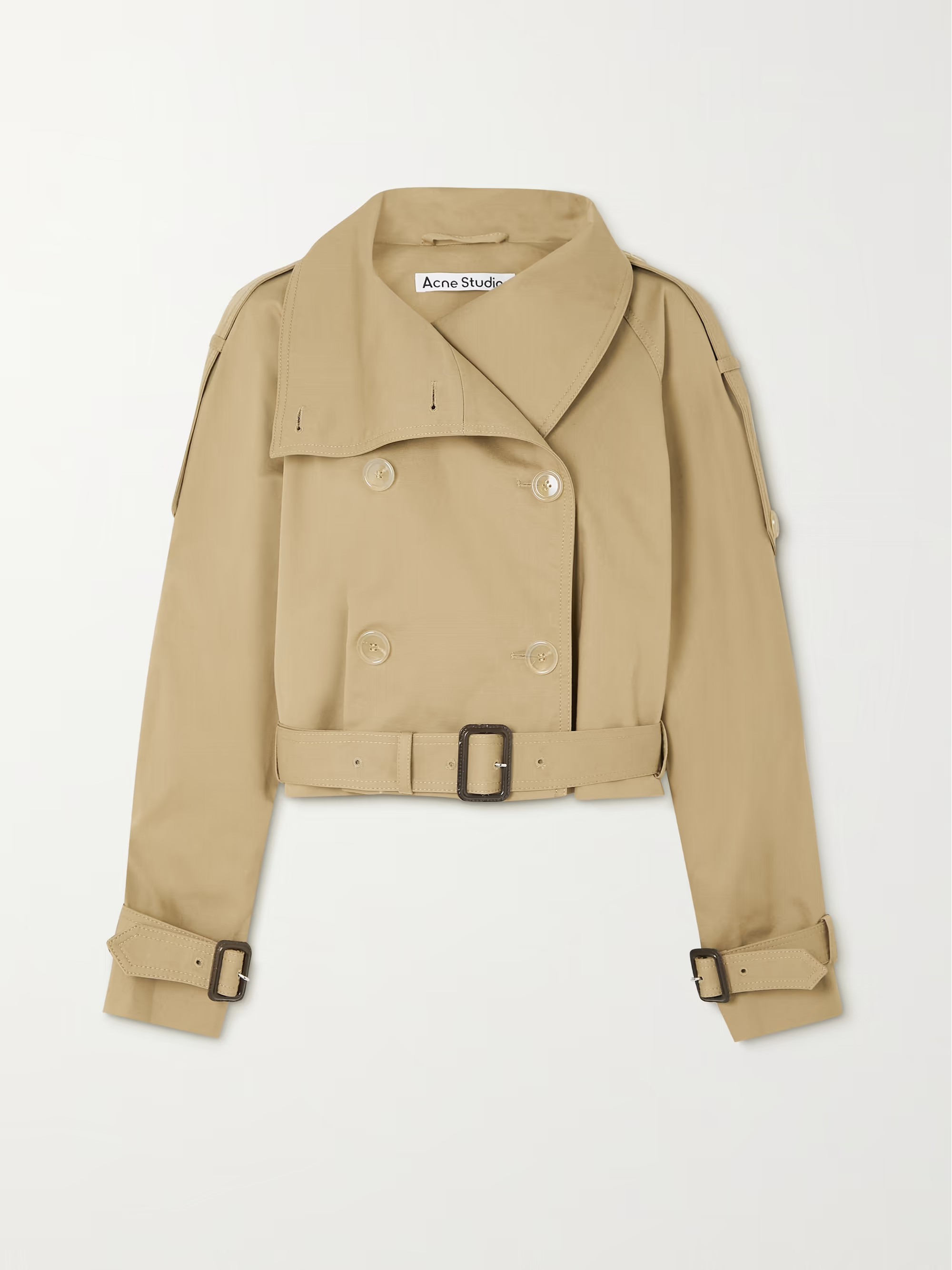 + NET SUSTAIN cropped double-breasted organic stretch-cotton gabardine jacket | NET-A-PORTER APAC