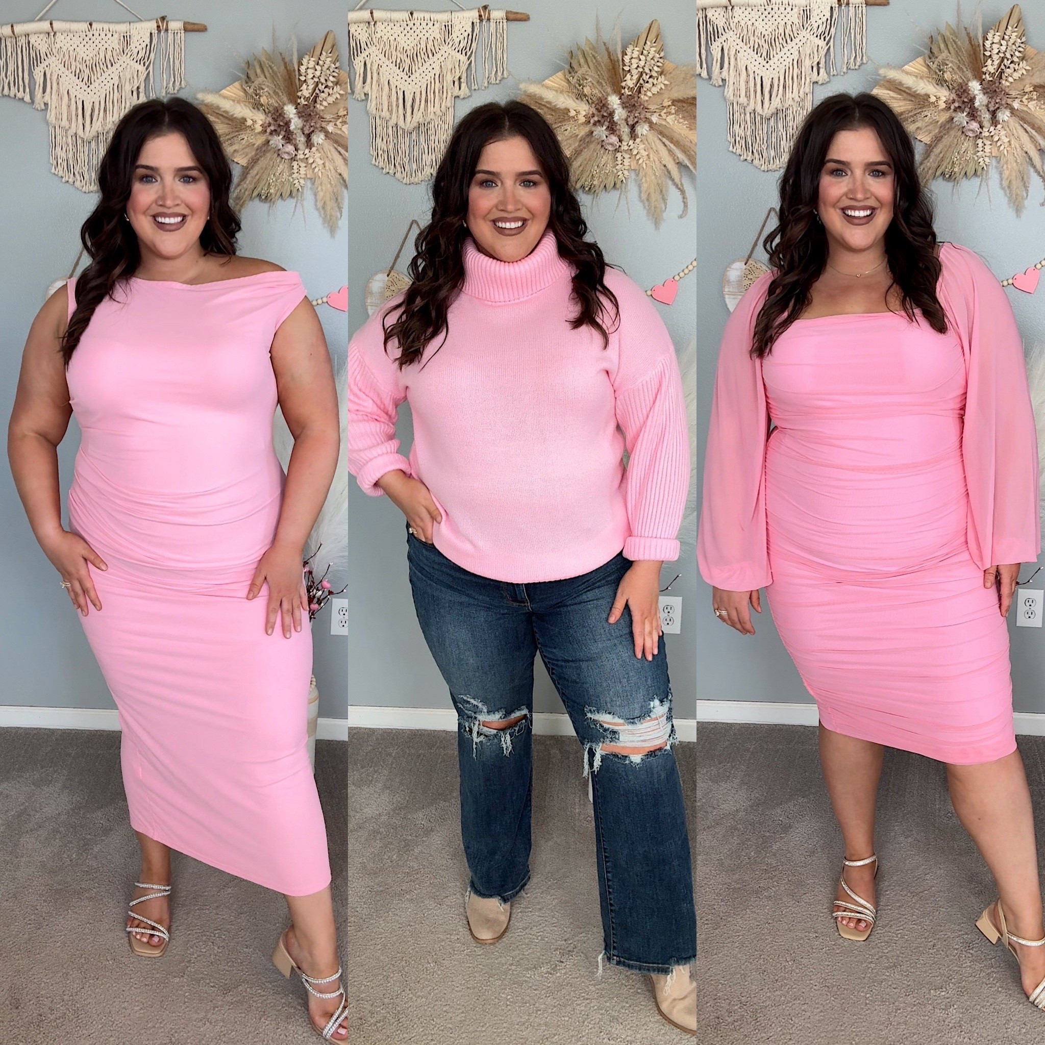 Light pink for Valentine’s Day 🎀 The perfect shade of pink IMO 🤭 Amazon looks for date night, everyday casual or Galentine’s girls night out! Size XXL

#LTKootd #LTKPlusSize #LTKValentine