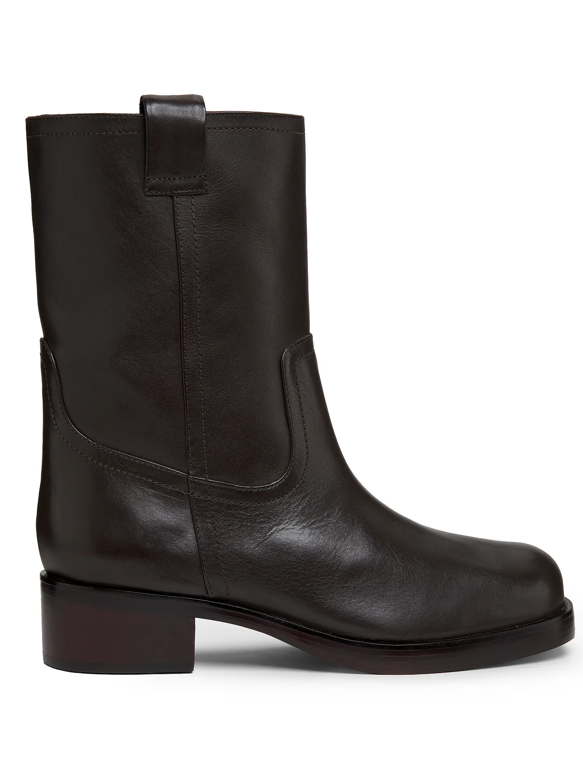 40MM Leather Motorcycle Boots | Saks Fifth Avenue