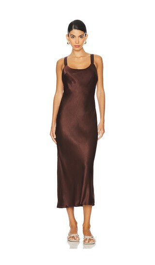 x REVOLVE Avani Dress in Chocolate | Revolve Clothing (Global)