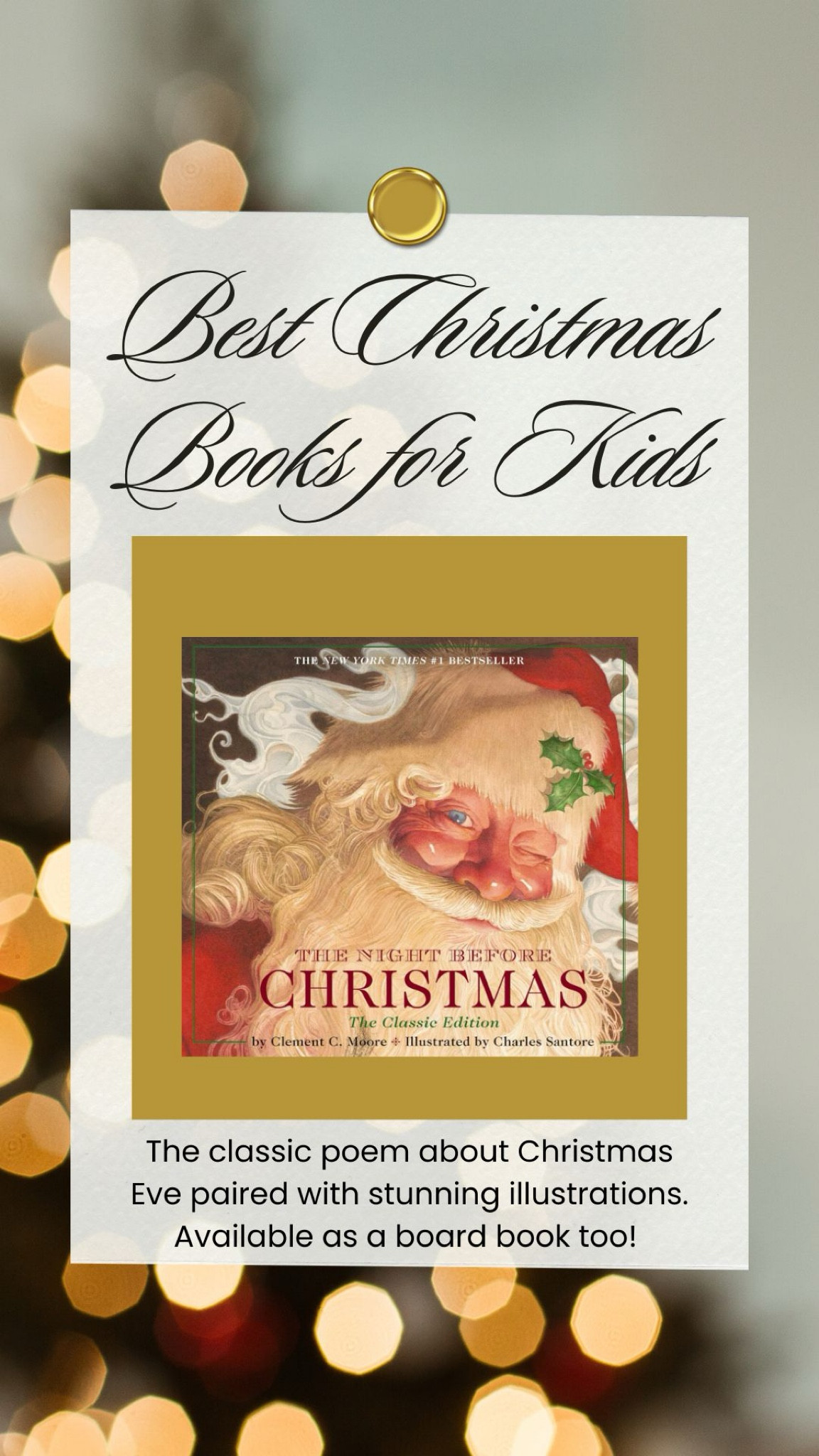 Best Christmas books for kids- a beautifully illustrated board book with the classic poem, the Night Before Christmas.


#LTKGiftGuide #LTKKids